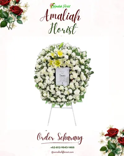 Krans Bunga Duka Cita di Banjar Sugihan